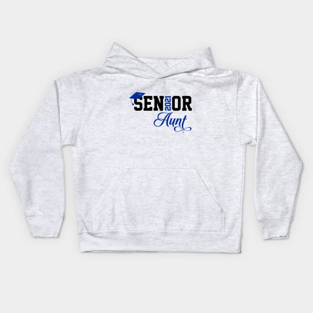 Senior Aunt 2021 T-Shirt Kids Hoodie by Hobbybox